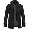 YOUTHUP Cappotto da Uomo in Lana Corto Invernale Spesso Cappotto Giacca Casual Regular Fit