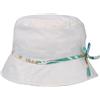 Riki Browns Cappello Donna Estivo a Campana in Cotone, Rosa o Bianco, Traspirante, con Nastro Floreale, Taglia 56-58 cm, UPF 15, Pieghevole e Leggero