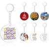 Hauleruee Portachiavi personalizzabili con foto, portachiavi personalizzabili in acrilico, doppelseitig, adattabili, 20-300 pezzi, rotonda., 1.97inch