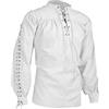 BaronHong Camicia da Pirata da Uomo Viking Steampunk Retro Rinascimentale Gotico Vittoriano Costume di Halloween (Bianco,5XL)