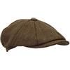 WALKER AND HAWKES - Cappellino Derby Charlie Baker Boy a 8 Pannelli in Tweed - Tweed Marrone - S (57cm)