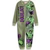 Marvel Tutina Verde per Ragazzi de L'incredibile Hulk | Pigiama e Abbigliamento da casa in Micropile a Maniche Lunghe con Cerniera | Abbigliamento da Notte con Personaggi dei Fumetti con Stampa