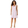 Leedya Camicia da Notte Donna Estiva Spalla Larga - Rosa Cuori 459 - Taglia S