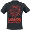Falling In Reverse Thorns Unisex T-Shirt Nero 100% Cotone Regular