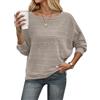WNEEDU Maglione Donna Invernale Pullover Autunno Maglia Leggera Elegante | Scollo a barchetta, spalle scoperte, maniche a pipistrello, per leggings
