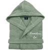 Cieffepi Home Collections Solo Mio Basic Accappatoio Personalizzato con Cappuccio in Morbida Spugna idrofila Puro Cotone (S, Salvia)