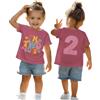 CM C&M WODRO Maglietta per il 2° compleanno per ragazze I'm Two Cute Stampante Shirt Secondo Compleanno Camicie Festa di Compleanno Abbigliamento Estivo Manica Corta Top Morbido Girocollo Tshirt 2 Anni Bambini