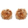 Futrzane Classic Polsini - Manicotti Pelliccia Sintetica Donna - Copripolso Pelo (Arancione Classic)