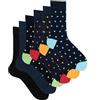 Ciocca Calze Uomo Corte Fantasia Cotone Caldo - Calzini Colorati Morbidi Confortevoli Righe Pois - 3/6 Paia Taglia 40-45 [BXCW6C_POI2_11_1]