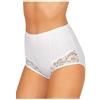 JADEA Slip Donna, Offerta 6-12 Pezzi, Art 06 Cotone Culotte Fianco Alto Vita Alta (6 Pezzi-Bianco, 7)