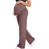 DeHolifer Pantaloni per Donne Incinte Leggings Gamba Dritta Pantalone Premaman Leggins Supporto Addominale Pantaloni a Vita Alta Elasticizzati Pants Morbidi Comodi Pantalone per Gravidanza Leggings da Yoga