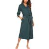 Ekouaer Vestaglia Donna Accappatoio Kimono Sauna Verde Scuro L