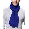 WANYING Sciarpa Uomo Giovane Autunno Inverno 6% Lana Morbido Business 180 × 30 cm Tinta Unita blu cobalto