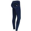 FREDDY - Pantalone Wr.up® Skinny Vita E Lunghezza Regular In Jersey Effetto Denim, Donna, Denim Scuro, Extra Small