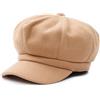DORRISO Donna Basco Stile Berretto Autunno Inverno Printemps Viaggio Vacanza Tempo Libero Basco Berretti in Maglia Cappello Comodo Donna Cappello Ottagonale 54-60CM Giallo A