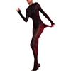 RUIBAVYA Bodystocking Donna Collant Lucidi Olio Maniche Lunghe Pantyhose Full Body Catsuit Nylon Collant Shiny