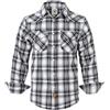 TARAINYA Camicia Flanella Uomo Cotone Western Cowboy Quadri Manica Lunga con Bottoni Automatici Regular Fit D Caqui Blu Marino S