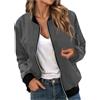 Generico Giacca Primaverile Donna, Giacca Mezza Stagione Donna, Giacche Primaverili Elegante Bomber Leggera Giubbotto a Vento Cappotto Con Zip