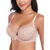 DotVol Reggiseno per Donna con Ferretto in Pizzo Senza Imbottitura Taglie Grandi Biancheria Intima minimizzante Trasparente Comodo Nudo 3D