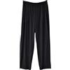 MISSMAO Pantaloni Pigiama da Uomo Abbigliamento da Notte di Casual Tinta Unita con Tasche Pantaloni da Notte Biancheria da Notte per Casa Relax,A-Nero,8XL