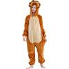 COOKY.D Pigiama Unisex Animale con Cappuccio per Bambini Romper Tutto in Uno Chiusura a Bottone Pigiama per Bambini da 3-12 Anni Pigiama da Ragazza Regali per Le Feste