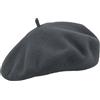 Melegari Berretto Basco Donna | 100% Lana | Roma Beret | Made in Italy (Grigio 61)