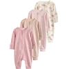 NEXT Bambina Confezione da 4 Tutine Bebè con Zip bidirezionale Rosa 2 Anni-3 Anni