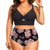 CheChury Costumi da Bagno Donna Costume Mare Donna Taglie Forti Due Pezzi Halter Bikini Set Swimsuit Regolabile Reggiseno Spiaggia Push Up Imbottito con Sexy Brasiliana Beachwear Piscina