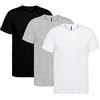 BAKER'S - T-Shirt Mezza Manica in Cotone (Nero, Navy, Grigio, Taglia XL, Pacco da 3)