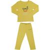 Ho smesso Pigiama Donna Cotone Invernale Lungo Caldo - Completo 2 Pezzi con Maglia Maniche Lunghe e Frase Ironica - Taglie S-L, Idea Regalo Mamma Casa Relax (S, M, Giallo)