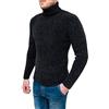 Evoga Pullover Dolcevita Uomo a Collo Alto Maglione Invernale in ciniglia