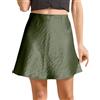 FGVFCS Gonne da donna Minigonna in raso A-Line Gonna elastica in vita in seta gonne corte fragili satinate estive da donna eleganti abiti da cocktail Clubwear Sottogonna Uscire Raccogliere, Verde