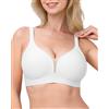 Channo Reggiseno Senza Ferretto con Scollo a V Profondo：Bralette Senza Cuciture a Copertura Totale Supporto e Comfort Quotidiano