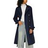 OROLAY Trench Lungo da Donna con Cintura Trench Leggero Doppiopetto con Spolverino