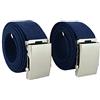UPGRADE 3STYLE Cintura con fibbia scorrevole tipo militare (PACK2-BLU)