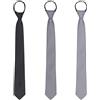 WANYING Cravatta Stretta 6cm Pre-legato con Cerniera per Uomo Business Casual Lunghezza 48cm