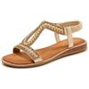 Generico Sandali Da Donna,Sandali Donna Estive Gioiello Bohémien con Strass Traspirante Casual Open Toe Comodi Eleganti Leggero Comode per Palestra e Tempo Libero Morbida Ciabatte