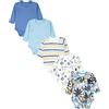 TupTam Body neonato manica lunga 5 pezzi - Cotone, OEKO-TEX, Koala/Safari/Strisce/Verde menta/Arancione/Blu, 74