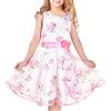 Sunny Fashion Vestito Bambina 3 Livelli Rosa Fiore Onda Pageant Nozze Bambini Capi di Abbigliamento 4-12 Anni