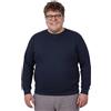 ADAMO Felpa girocollo serie KOS taglie forti 2XL-14XL Uomo, blu navy, 4XL
