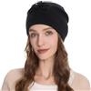 ZLYC Berretto da Donna a Doppio Strato con Motivo Floreale con Teschio | Blocca il calore per il calore, decorazioni floreali delicate, foto di viaggio, shopping quotidiano incontri abbigliamento