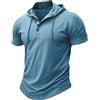 MakingDa Athletic Manica Corta Con Cappuccio Uomini Moda Allenamento Palestra Pullover Camicia Con Cappuccio Pulsante Muscle Fit Estate Felpa Leggera Hip Hop Running Boxing Hiking Sport Hoodys T-Shirt