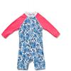 BONVERANO Costume Intero a Maniche Lunghe per Bebè neonata Protezione UV 50+ One Zip(Blu-Blu Bianco,18-24mesi)…