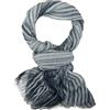 Ella Jonte Sciarpa da uomo a righe stile batik blu o grigio bianco sciarpa per primavera estate autunno, grigio., Taglia unica