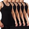 FALARY Canottiera Uomo Pacco da 5 100% Cotone Canottiera Nero XXL