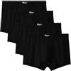 BORATO Intimo da Uomo Taglie Forti Slip da Uomo per Taglie Forti4 Pezzi/Lotto 10xl 100% Cotton's Maschile Shorts Pantaloni da Uomo Pantaloni Boxer per Uomini Comodi più Dimensioni-4blk-10xl