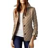 Generic Giacca imbottita trapuntata a rombi da donna, leggera, invernale, con tasche, colore: cachi, taglia XX-Large