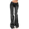 RegaliaKun Jeans a Zampa da Donna Boyfriend, a Vita Bassa, Gamba Dritta, Larghi, alla Moda, Blu, Taglia L
