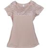 dolcecasabiancheria Maglia donna manica corta in micromodal e pizzo Tramonte Cherie (xxl, Beige)