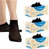 Pedsox, Calze Igieniche Monouso per Prova Calzature, 3 Scatole da 100 pezzi, Linea Comfort, Unisex, Taglia Unica, Nero